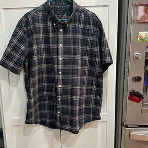 Tommy Hilfiger Men's Short Sleeve Casual Shirt, Size: XXL, Color: Black